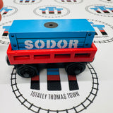 Cargo Car Red with Blue Cargo Wooden - Used