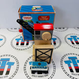 Sodor Cargo Crane (2000) with Cargo Car (1997 Fair Condition Chipping Paint) Clickity Clack Wooden - Used in Box
