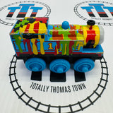 Paint Splattered Thomas (Mattel) Chipped Corner Wooden - Used