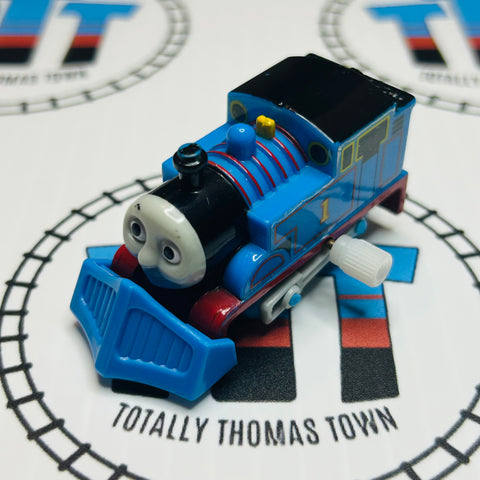 Thomas with Snowplow #4 Newer Face Capsule Plarail Wind Up - Used