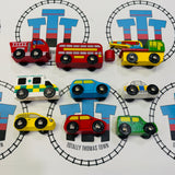 Vehicle Pack 9 Pieces BIGJIGS Rail Wooden - New in Opened Box