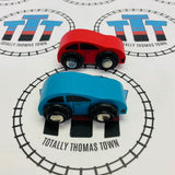 Blue & Red Cars BIGJIGS Wooden - Used