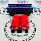 Purple Barrel Car with Red Oil and Petrol Barrels Wooden - Used