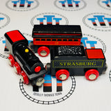 Strasburg 31 Train & Tender with Coach #2 Chipped Corner Wooden - Used