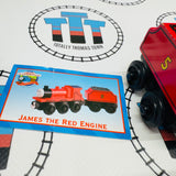 James and Tender with Bent Card (Learning Curve 1996) Wooden - Used
