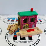 McColl's Pig Shed with Sound #2 and Pig (Chipping Paint on Pig) Wooden - Used