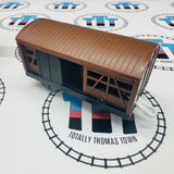 Brown Dark Box Car with opening doors Used - TOMY