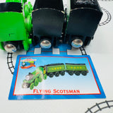 Flying Scotsman with 2 Tenders and Card #6  (Learning Curve 1999) Rare Wooden - Used