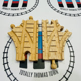 3.5" Switch Pack #2 Wooden Knobs Vintage Clickity Clack Track (Small Hole in Male/Male) Used 2 Pieces - Thomas Brand