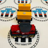 Motorized BRIO Battery Engine 33097 Moves Forwards and Backwards with Hay Cargo Wooden - Used