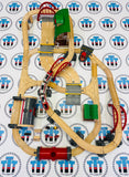 BRIO 33052 Deluxe Railway Set #1 (Tracks not BRIO/Glue on all bottoms/incomplete accessories/Storage missing lid) Wooden - Used