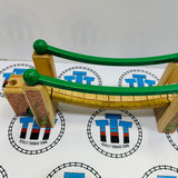 Suspension Bridge with Track Rare #2 Slight Rips/Marked Track Clickity Clack Wooden - Used