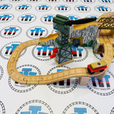Gold Mine Mountain Set #1 (Cargo Car Only NO TRAINS/Fair Condition Worn Mountain Track) Wooden - Used
