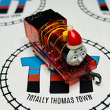 Clear Glitter Santa James No Stickers Pull Along Capsule Plarail - Used