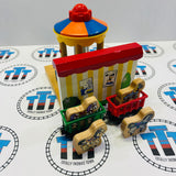 Musical Carousel with Box #2 (Horses Chipping Magnets/Different Cargo Car) Wooden - Used