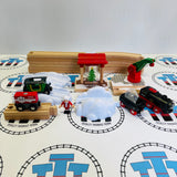 BRIO Christmas Steaming Train Set #1 Motorized (Different Water Dropper) 36014 Wooden - Used