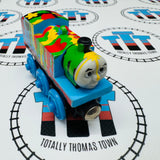 Paint Splattered Thomas (Learning Curve) Good Condition Wooden - Used