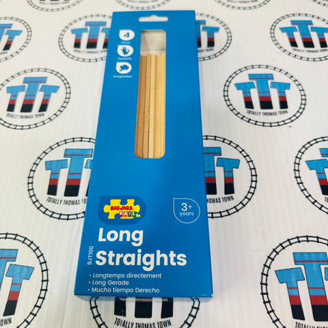 Long Straight 4 Pieces BIGJIGS Rail Wooden - NEW in Box