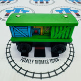 Box Car Green & Blue (Learning Curve 2002) Wooden - Used