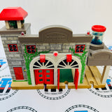 Deluxe Fire Station #1 with Lights and Sound (Slightly Chipped Track/Low Water) Wooden - Used