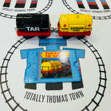 Sodor Fuel Car & Tar Tanker (2003) with Character Card Fair Condition Used - Take Along