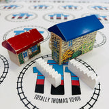 A Day at "The Works" Set #2 (No Trains or Playmat/Missing Signals/Chipped Bridge) Wooden - Used