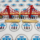 Double Suspension Bridge BIGJIGS Rail Wooden - New in Box