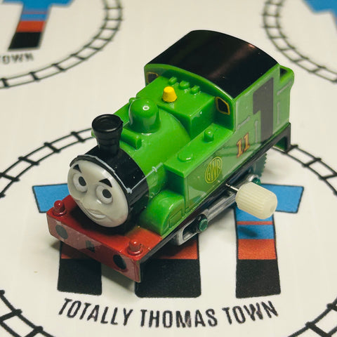 Oliver #2 Green Wheels Capsule Plarail Wind Up - Used