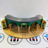 Tidmouth Sheds Roundhouse with Turntable no Rails (Learning Curve) #1 Chipped Track Wooden - Used