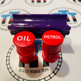 Purple Barrel Car with Oil and Petrol Barrels Good Condition Wooden - Used