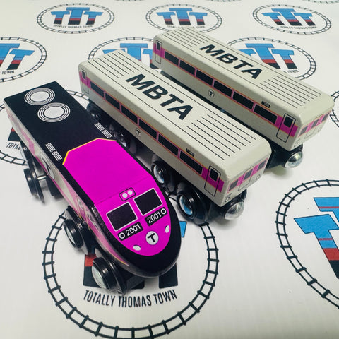 MBTA Commuter Rail Train Good Condition Generic Brand Wooden - Used