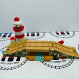 Lighthouse & Drawbridge with Lights and Sound #3 (Glitchy Sounds/Stiff to Turn) Wooden - Used