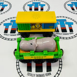 Sodor Zoo Cars with Roaring Lion Green Damaged Bottom (Learning Curve/TOMY) Wooden - Used