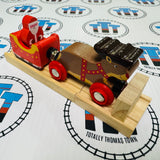 Santa Sleigh with Reindeer, Track and Buffer BIGJIGS Rail Wooden - New in Box
