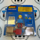 BRIO Builder System Road Sign Set with Articulated Figure #34619 Wooden - New