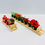 🎄 Christmas BIGJIGS Wooden Train Pack · Fully Wrapped & Ready to Gift · Assembly Required! 🎁