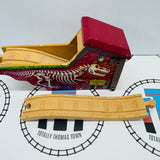 Dinosaur and Fossil Tunnel Fair Condition Cracked Paint Wooden - Used