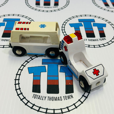 BRIO Light & Sound Ambulance #2 Discoloured 33551 Wooden - Used