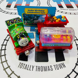 Percy & Sodor Birthday Celebration Cars (2002) Discoloured Water with Character Card Used - Take Along