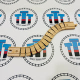 14" Wacky Track 1 Piece Marked/Stained Clickity Clack Thomas Brand Wooden - Used