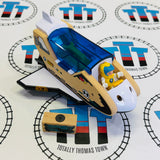 BRIO 33914/33911 Space Shuttle and Rock Finder Car #3 with 1 Figure (Brittle Head) Wooden - Used