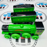Flying Scotsman with 2 Tenders and Card #6  (Learning Curve 1999) Rare Wooden - Used