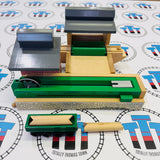Sawmill Depot with Henry’s Log Car (2002) and 2 Logs #3 Good Condition Wooden - Used