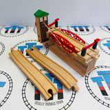 BRIO Lifting Bridge Green Roof 33757 with Track Used - Wooden