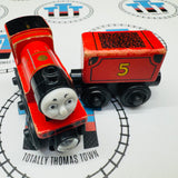 James & Tender (Thomas Wood Mattel Fully Painted) Poor Condition Wooden - Used