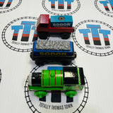 Down by The Docks Set (Missing Yield Sign/Glued Signal/Different Cargo Car) Wooden - Used in Box