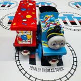 Thomas - Happy Birthday Thomas & Box Car (Learning Curve) Fair Condition Wooden - Used