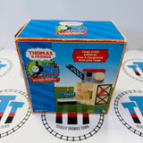 Sodor Cargo Crane (2000) with Cargo Car (1997 Fair Condition Chipping Paint) Clickity Clack Wooden - Used in Box