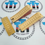 3 Piece Red Brick Bridge #1 Clickity Clack Track Wooden - Used