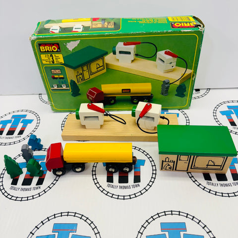 BRIO Gas Station Accessories for the Wooden Railway in Box Wooden - Used